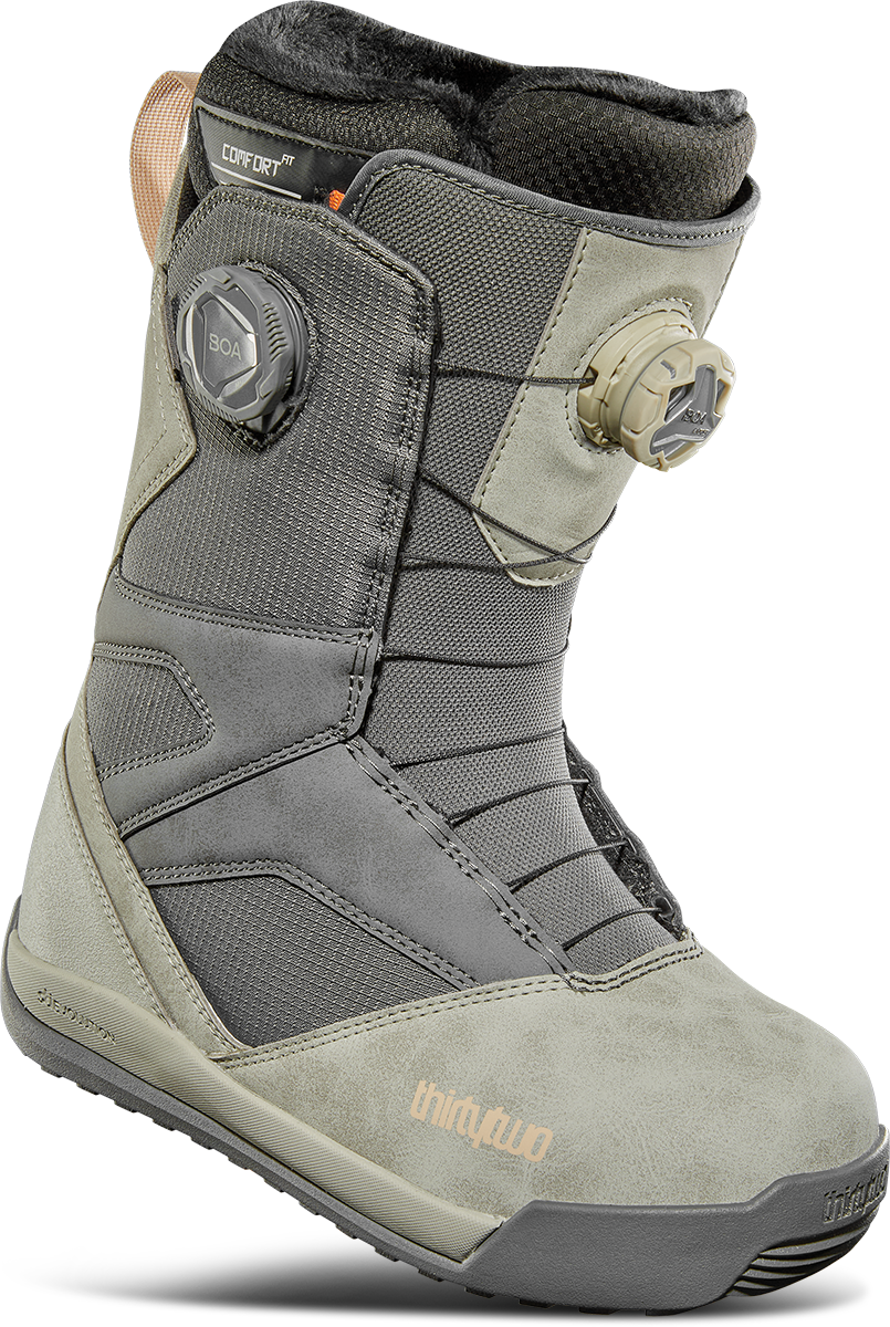 stw snowboard thirtytwo Women's Double BOA Boots 2025 11 pound carbon fiber A 3D molded tongue Color:Mint / White / Copen Blue collection_010102