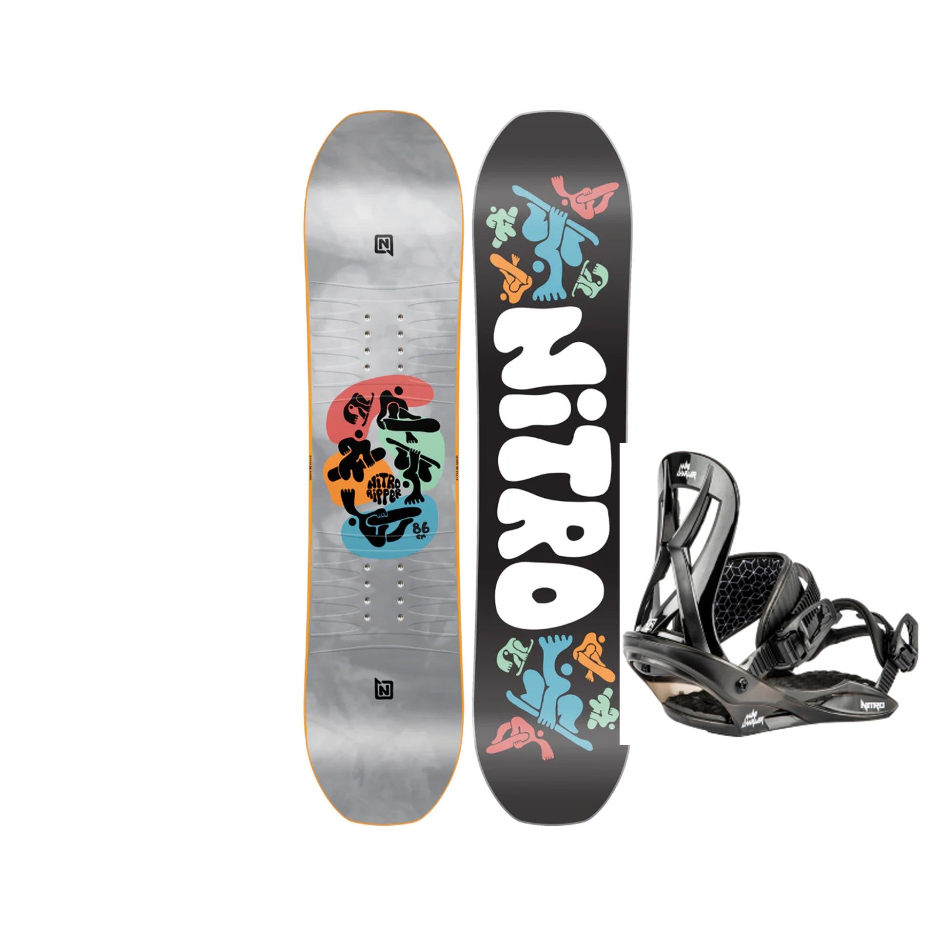 nitro kids snowboard 2026 Ripper x Volcom Snowboard, 121 its camber is a hybrid model with a flat camber underfoot and front and rear rockers that start before the traditional contact points Nitro Ripper Kids X Volcom
