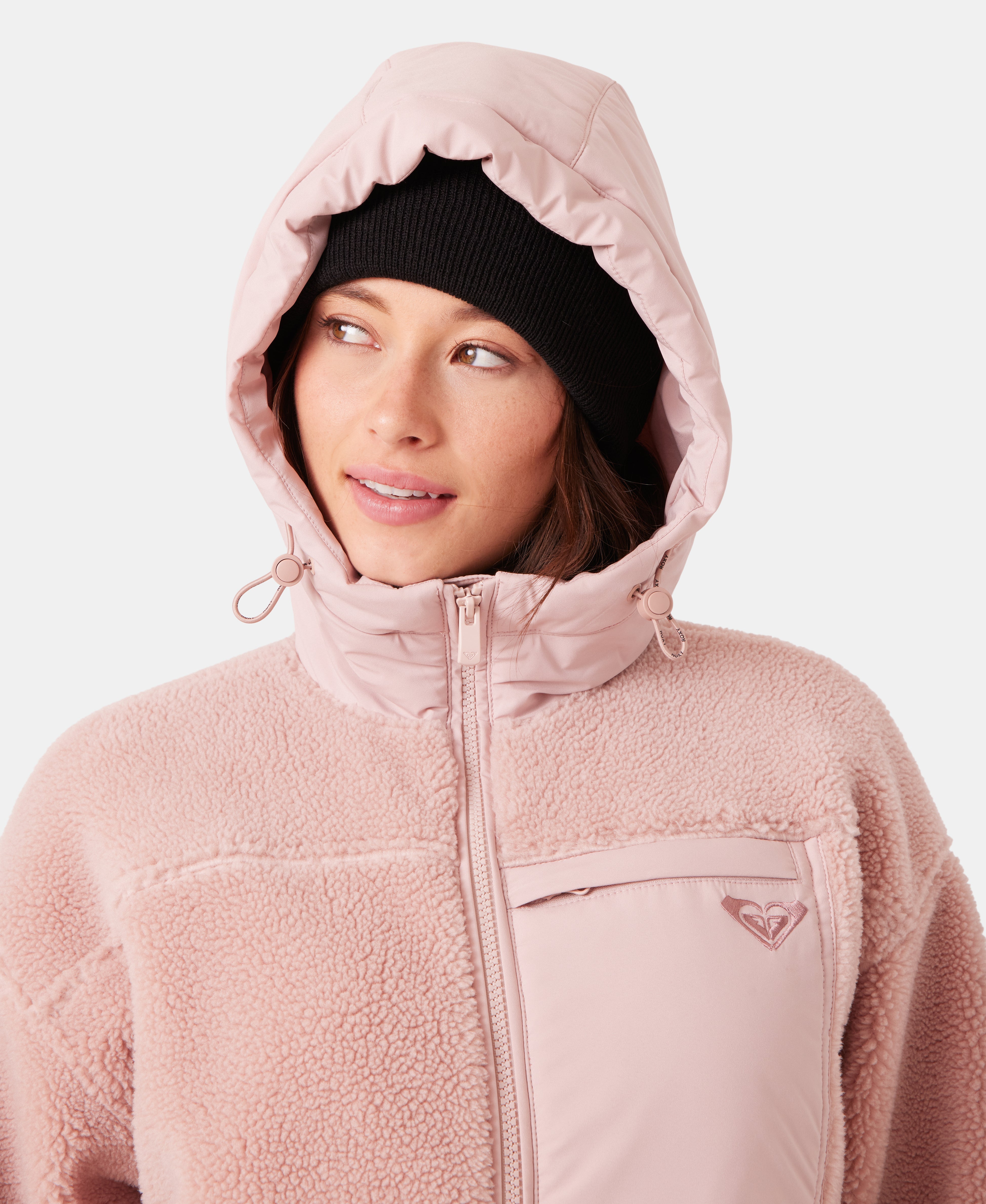 Roxy Everest Hooded Sherpa Jacket - 88 Gear