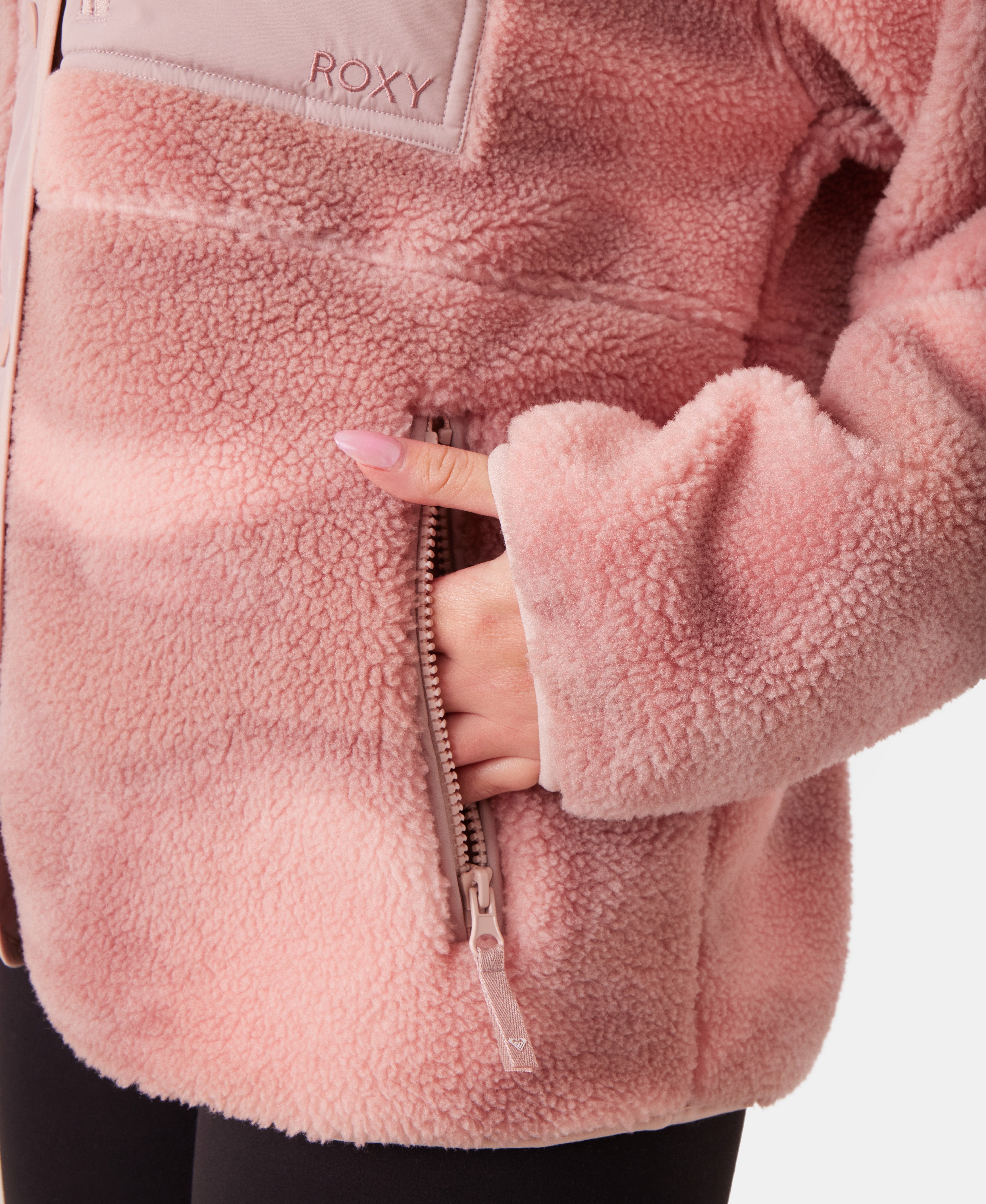 Roxy Everest Hooded Sherpa Jacket - 88 Gear