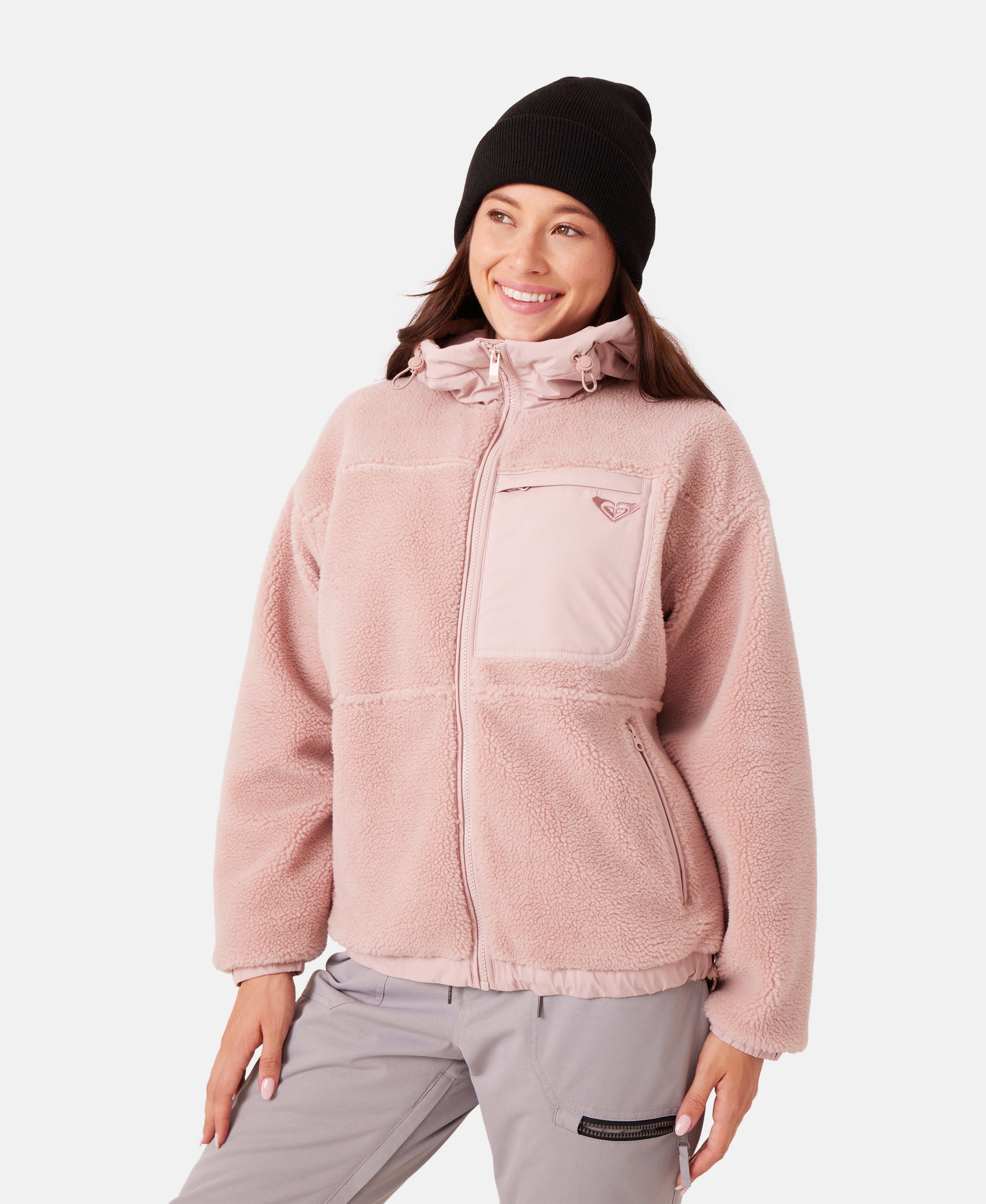 Roxy Everest Hooded Sherpa Jacket - 88 Gear