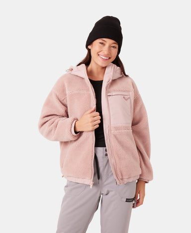 Roxy Everest Hooded Sherpa Jacket - 88 Gear