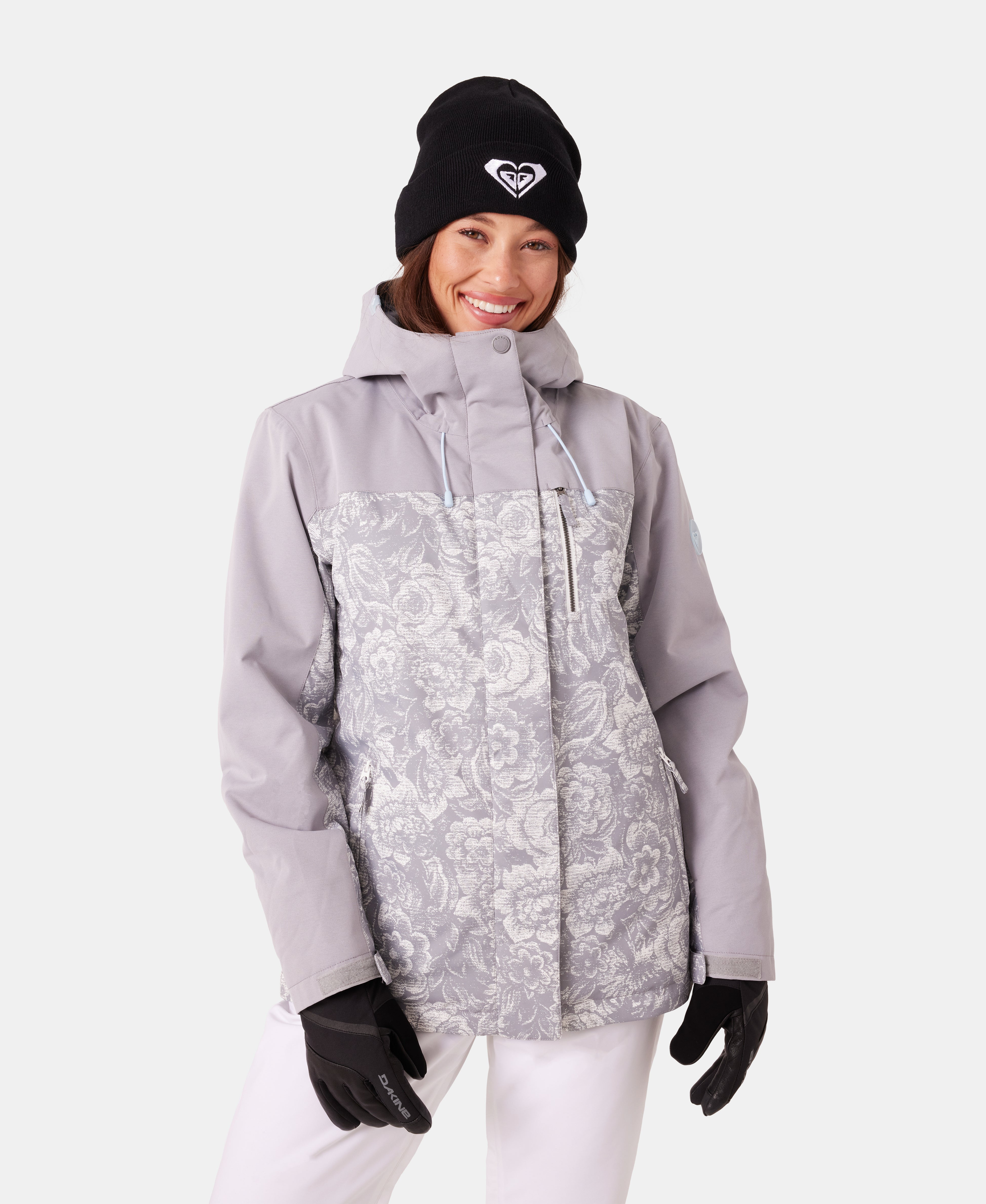 discount roxy snowboard gear Roxy Jetty Block Women's Jacket Heather Grey Combo / L