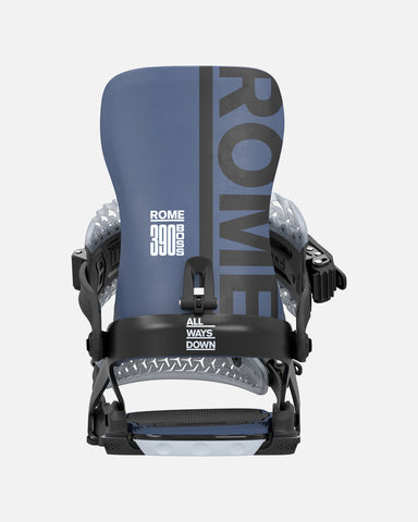rome 390 snowboard bindings toe strap Rome 390 Boss FW Snowboard Bindings 2026 Blue Ice / M/L