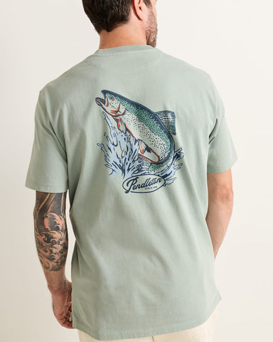 Pendleton Men's Short Sleeve Deschutes Salmon Tee - 88 Gear