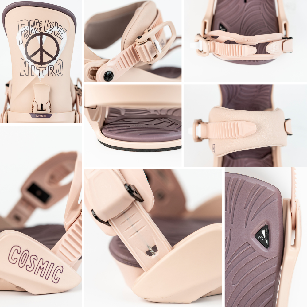 nitro cosmic snowboard bindings Nitro Cosmic Snowboard Bindings 2025 Peace Love / S/M