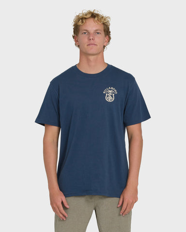 Billabong Forge Premium Short Sleeve Cotton T-Shirt - Dark Denim - 88 Gear