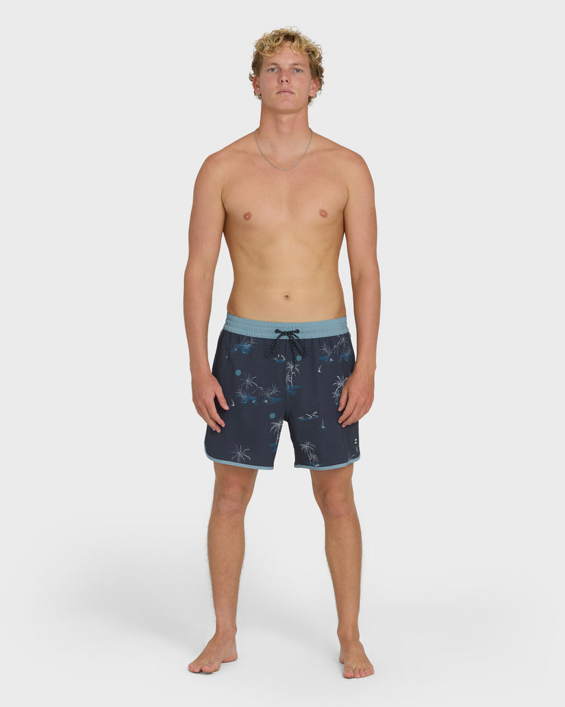 Billabong Seventy Three Layback 16" Trunks - True Navy - 88 Gear