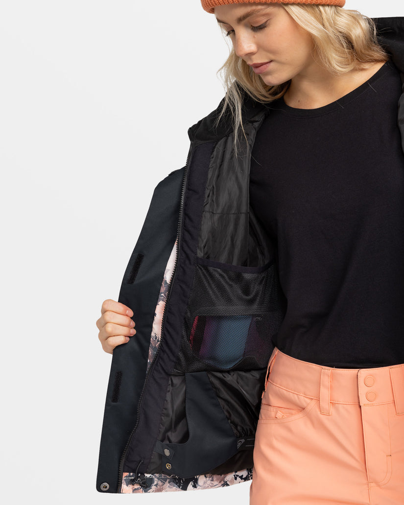 Roxy Jetty Block Snow Jacket - Peach Pink Dreamy Picture - 88 Gear