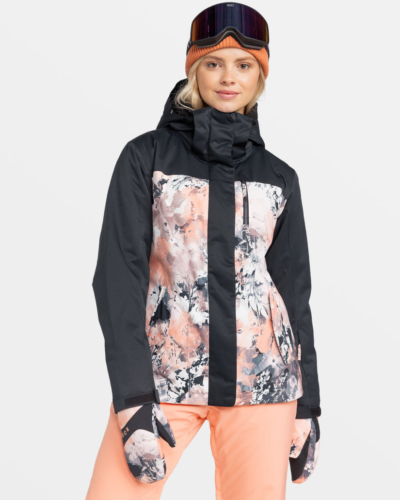 Roxy Jetty Block Snow Jacket - Peach Pink Dreamy Picture– 88 Gear