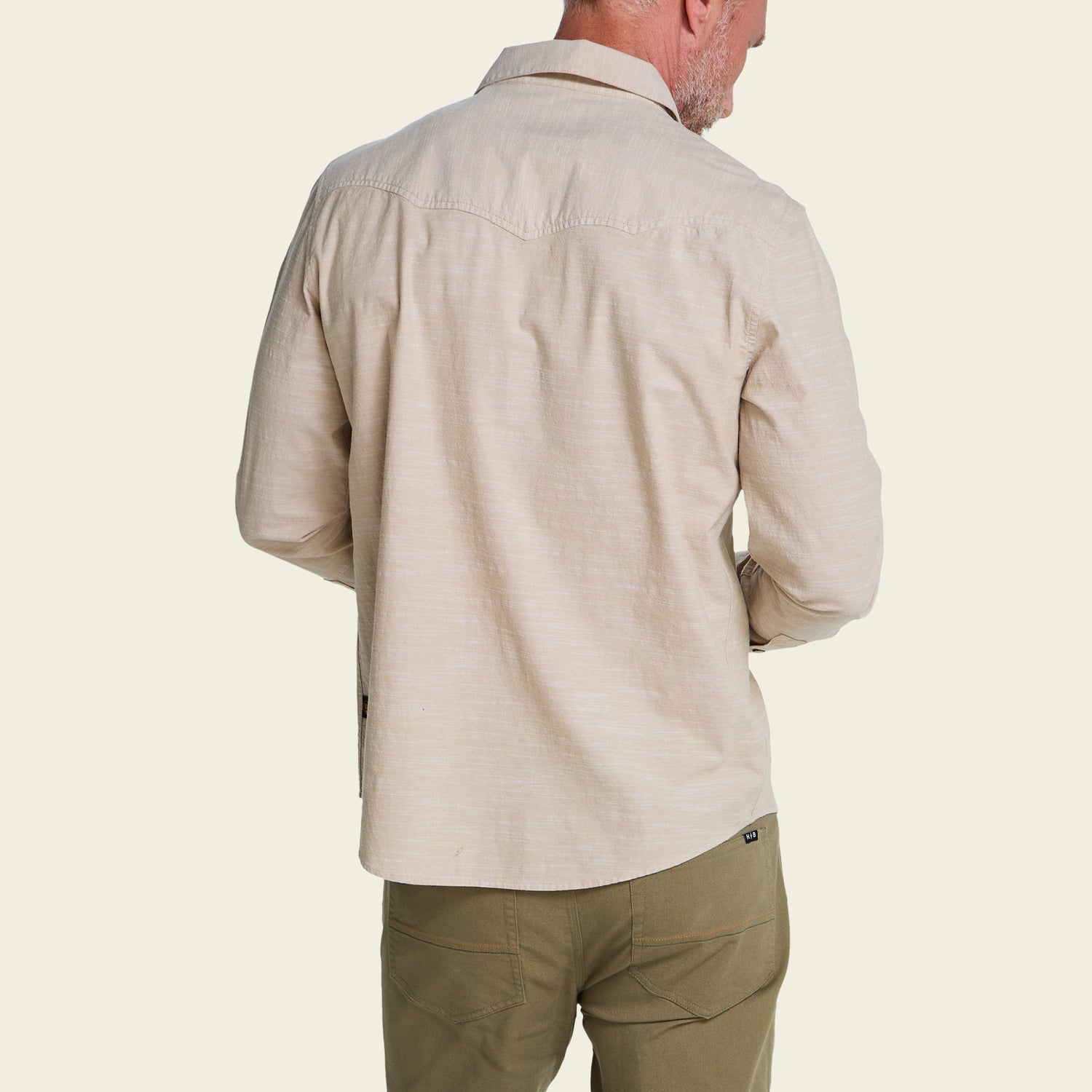 Howler Brothers Crosscut Deluxe Snapshirt - Parrot Patrol : Dune Chambray