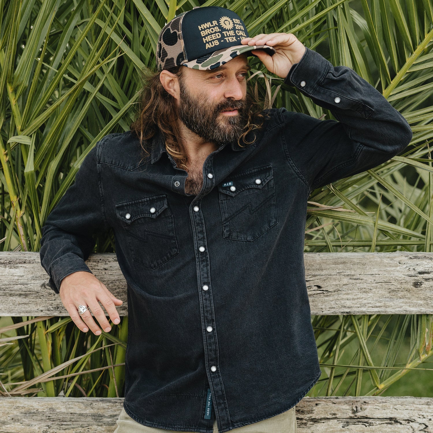 Howler Brothers Dust Up Denim Snapshirt