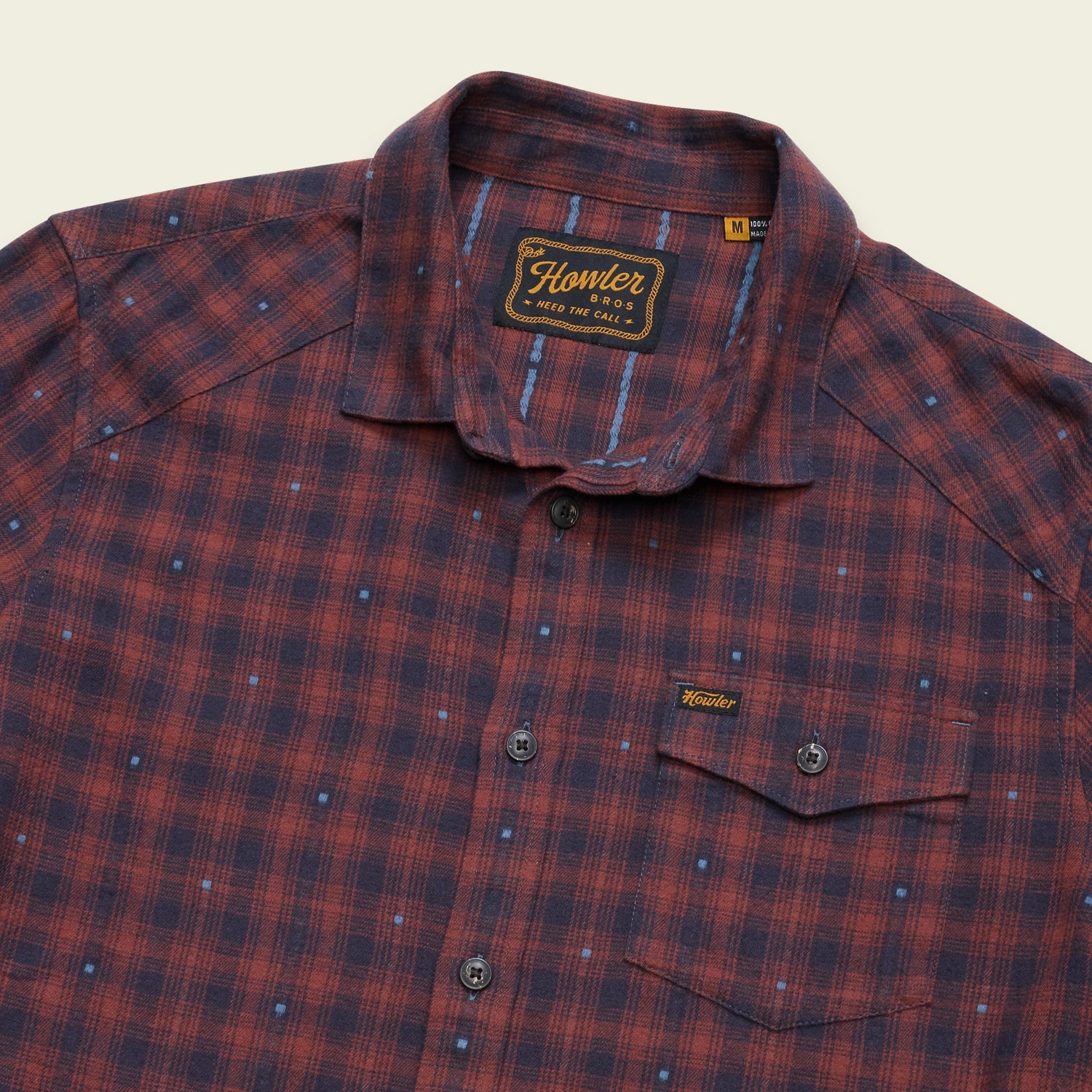 Howler Brothers La Grange Lightweight Flannel - Franklin Plaid : Brick House