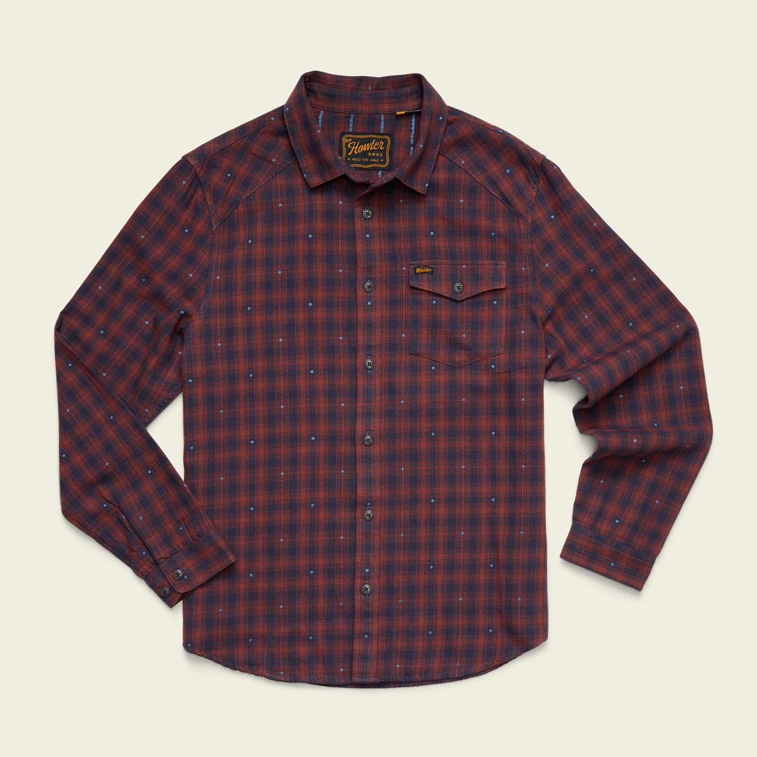 Howler Brothers La Grange Lightweight Flannel - Franklin Plaid : Brick House