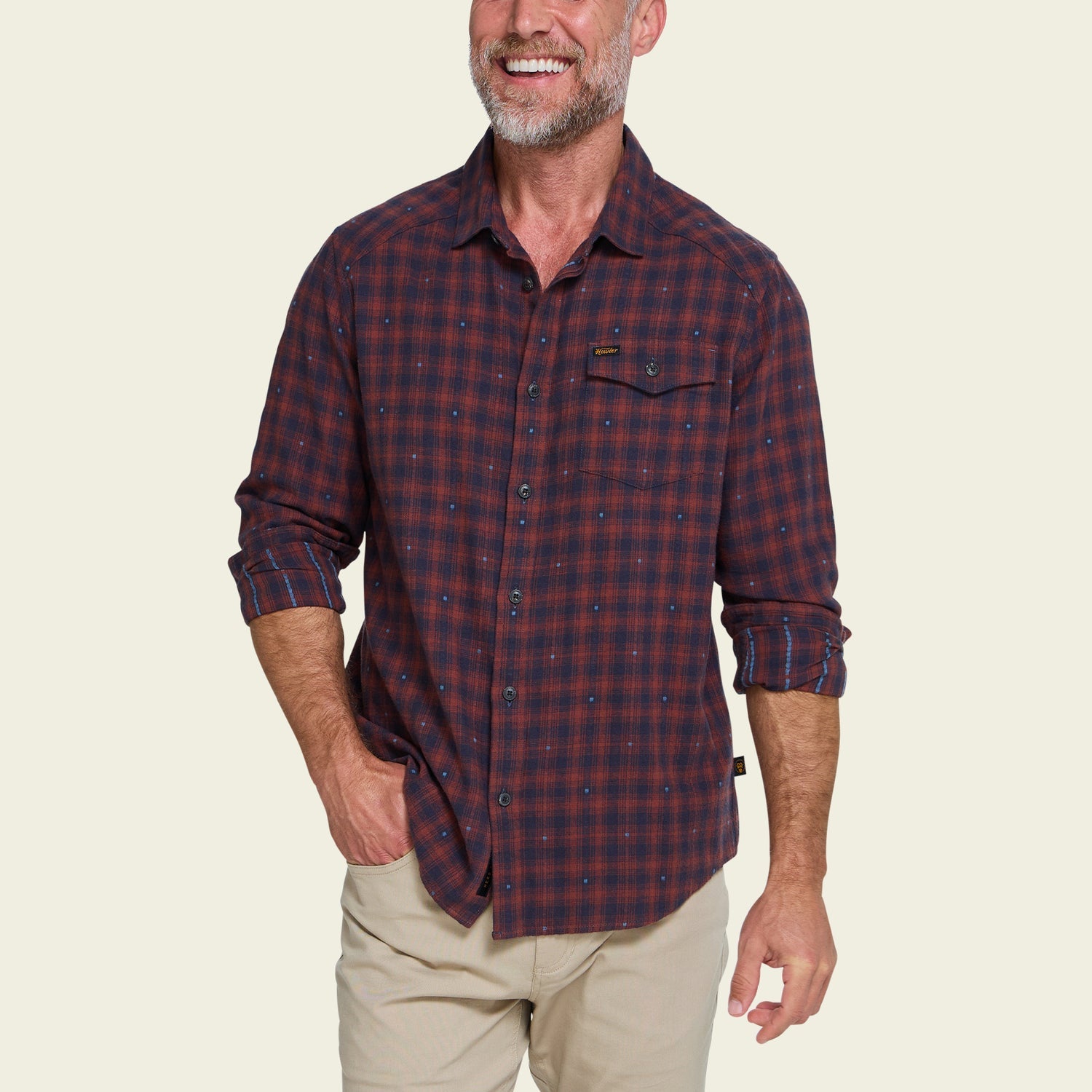 Howler Brothers La Grange Lightweight Flannel - Franklin Plaid : Brick House