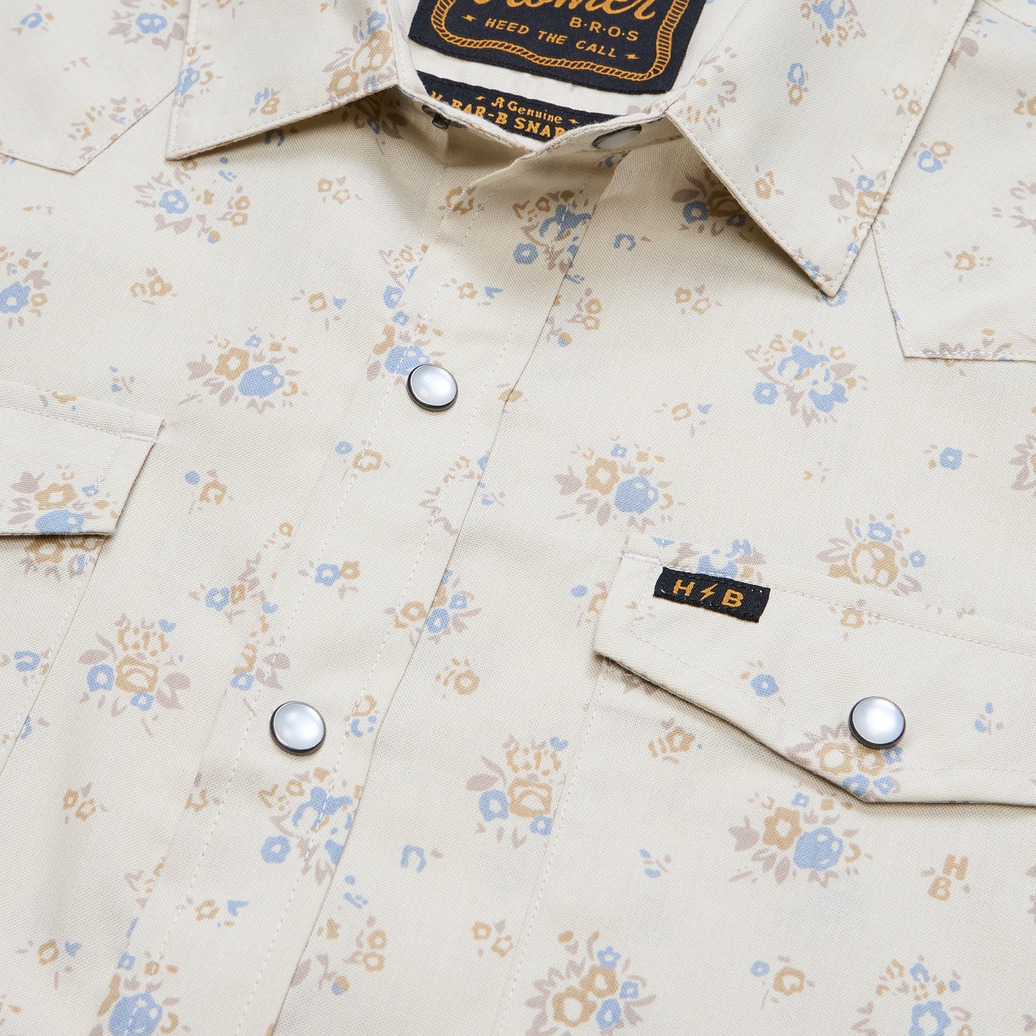 Howler Brothers H Bar B Snapshirt - Bouquets : Beige