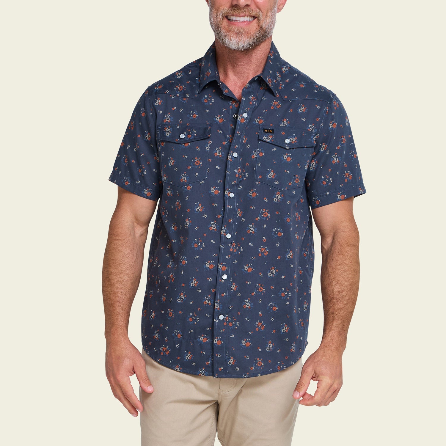 Howler Brothers H Bar B Snapshirt - Bouquets : Midnight