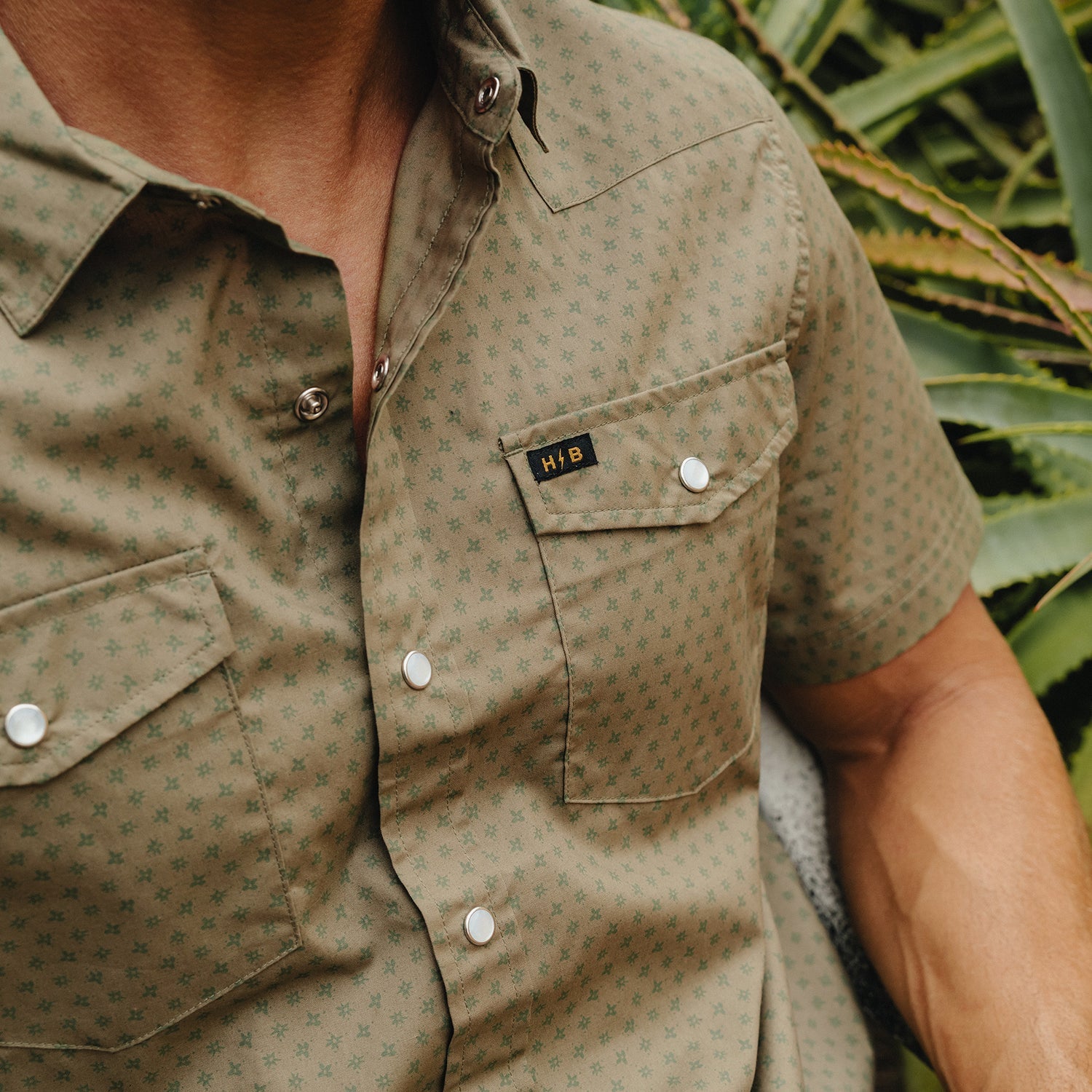 Howler Brothers H Bar B Snapshirt - Lockhart Floral : Olive