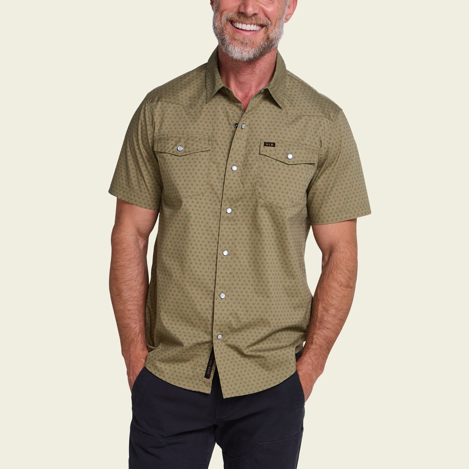 Howler Brothers H Bar B Snapshirt - Lockhart Floral : Olive