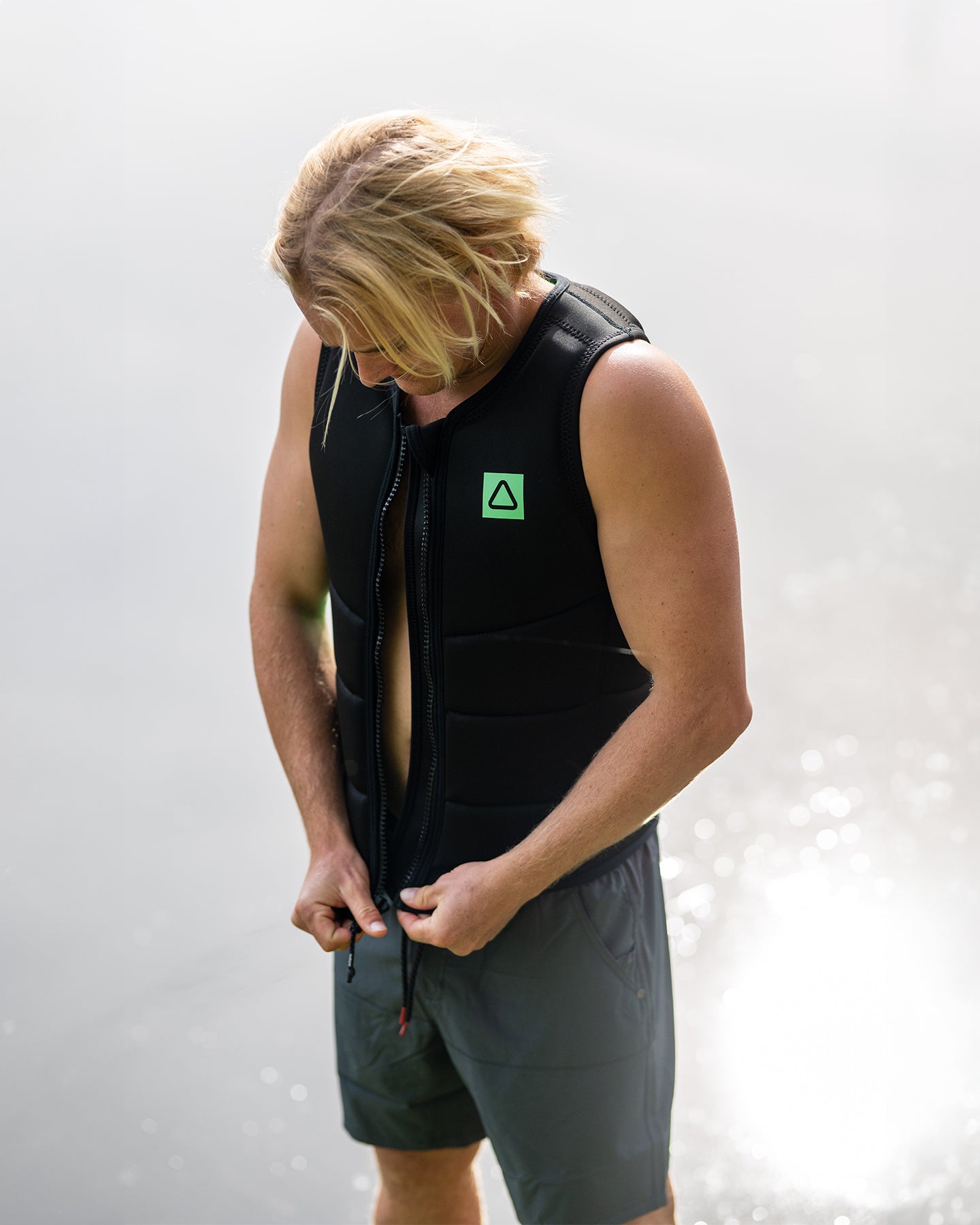 Follow Corp Mens Impact Vest - Black/Green - 88 Gear