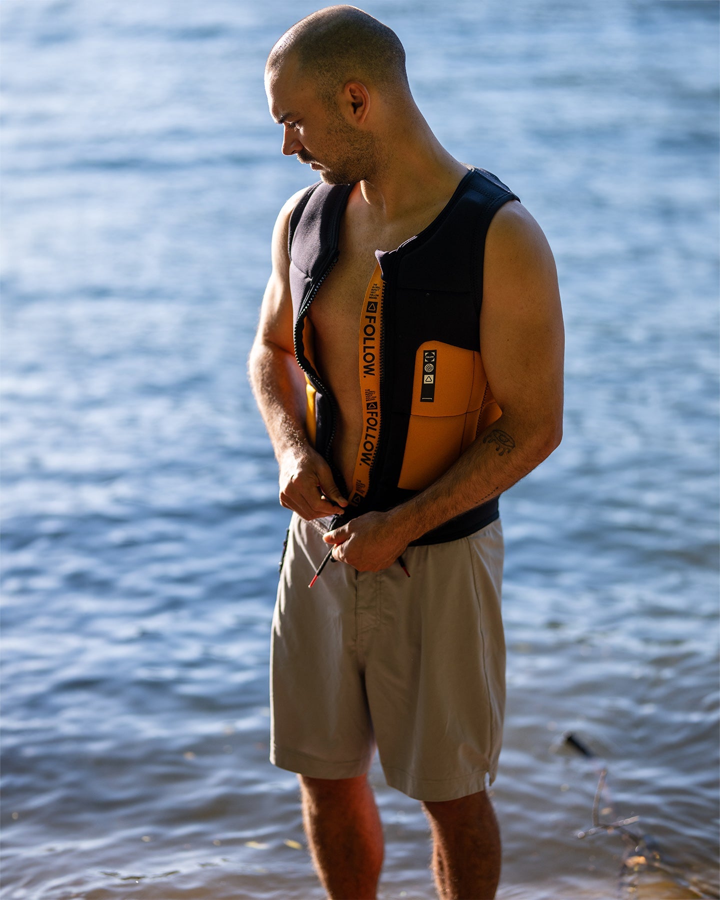 Follow Global Mens Impact Vest - Orange/Black - 88 Gear