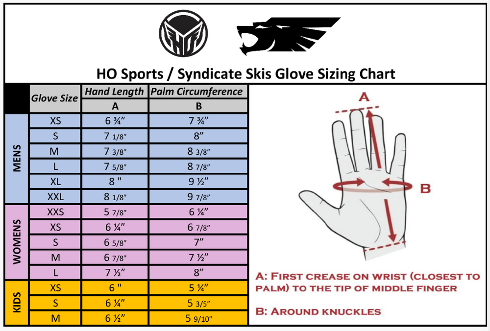 HO Inside Out 41 Tail Water Ski Gloves - 88 Gear