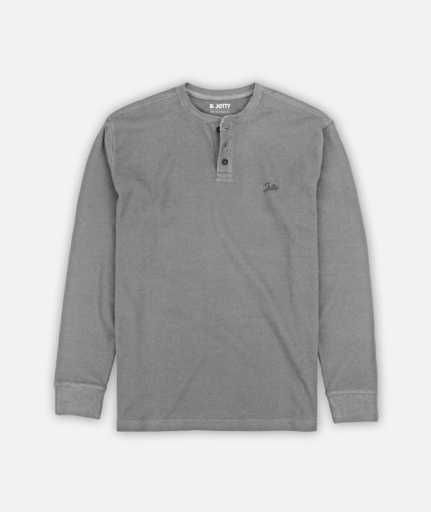 Jetty Seabed Waffle Henley Long Sleeve - 88 Gear