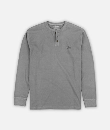 Jetty Seabed Waffle Henley Long Sleeve - 88 Gear