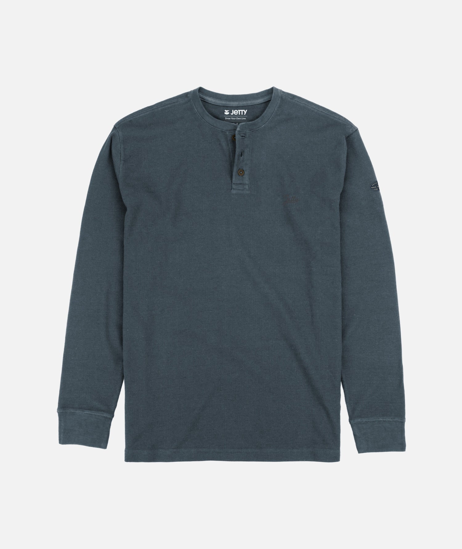 Jetty Seabed Waffle Henley Long Sleeve - 88 Gear