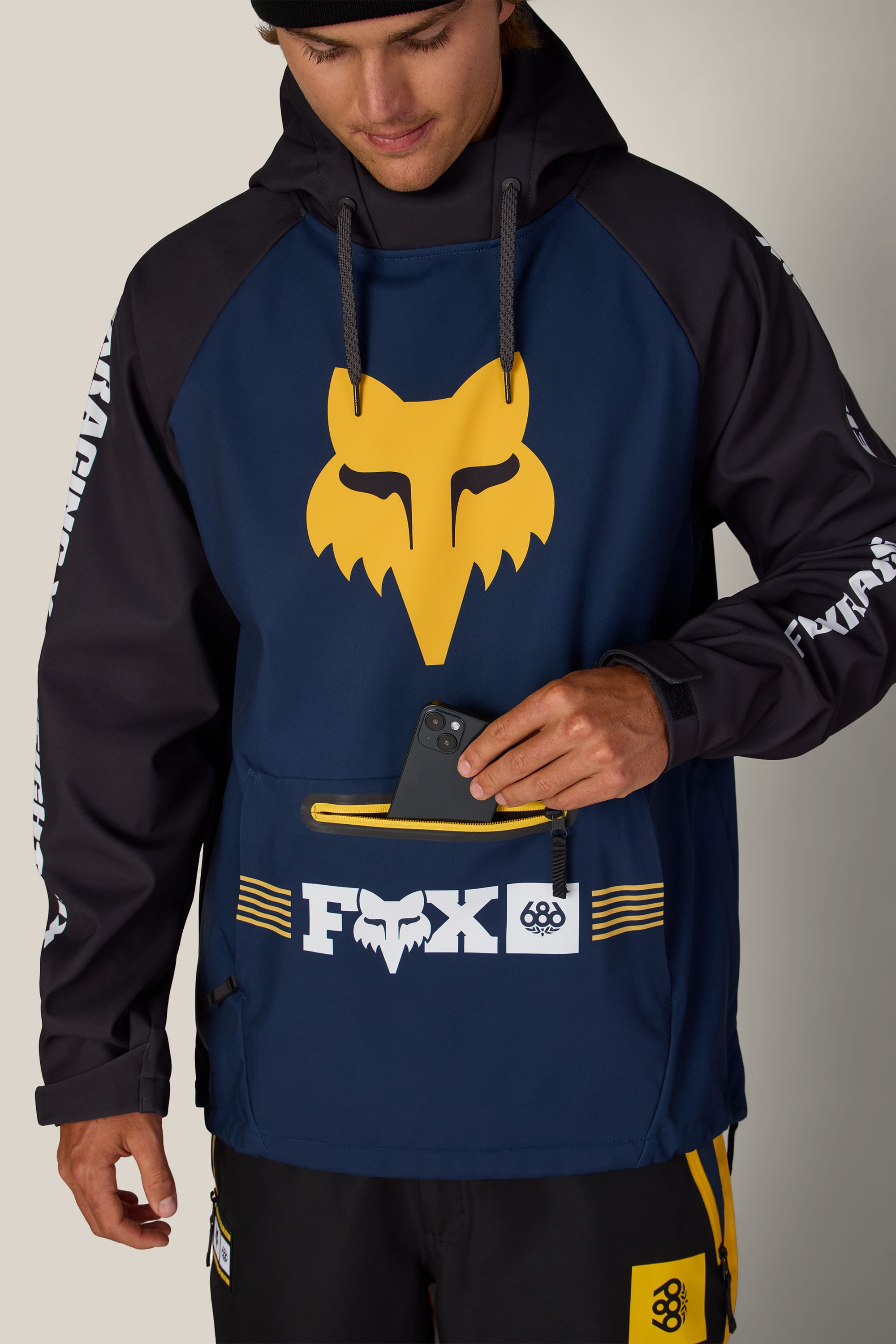 686 Men's Fox Racing Waterproof Hoody - 88 Gear