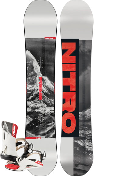 Nitro Prime Raw Snowboard & Rambler Binding Package 2026 - 88 Gear