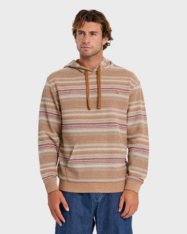 Quiksilver Great Otway Yarn-Dyed Stripe Pullover Hoodie - 88 Gear
