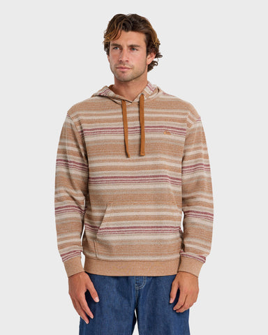 Quiksilver Great Otway Yarn-Dyed Stripe Pullover Hoodie - 88 Gear