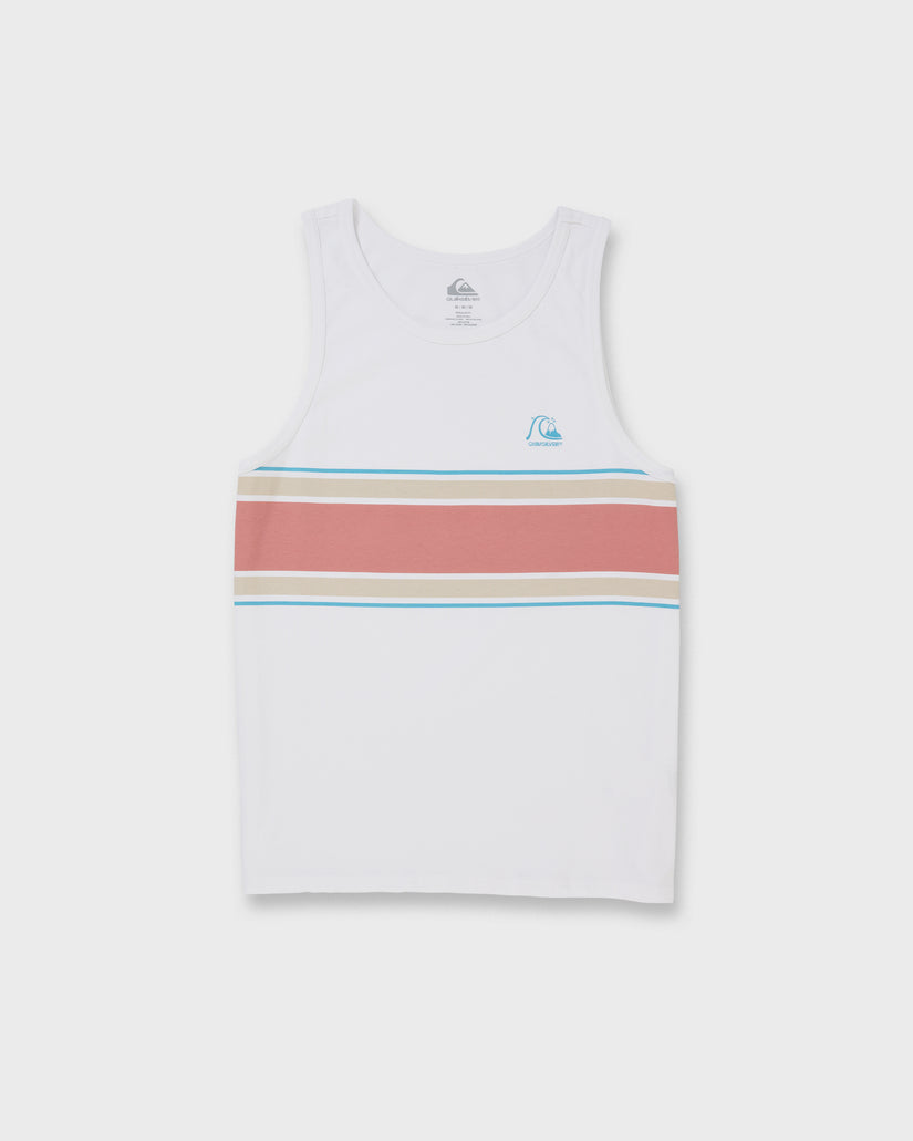 Quiklsilver Floater Stripe Tank - White - 88 Gear