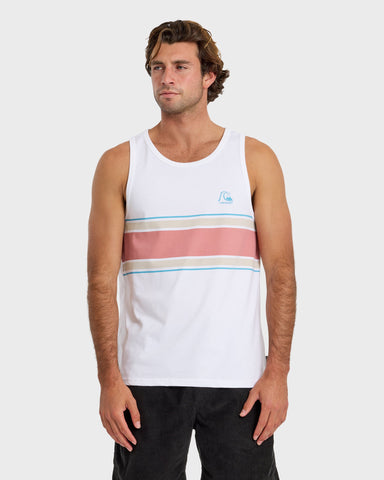 Quiklsilver Floater Stripe Tank - White - 88 Gear