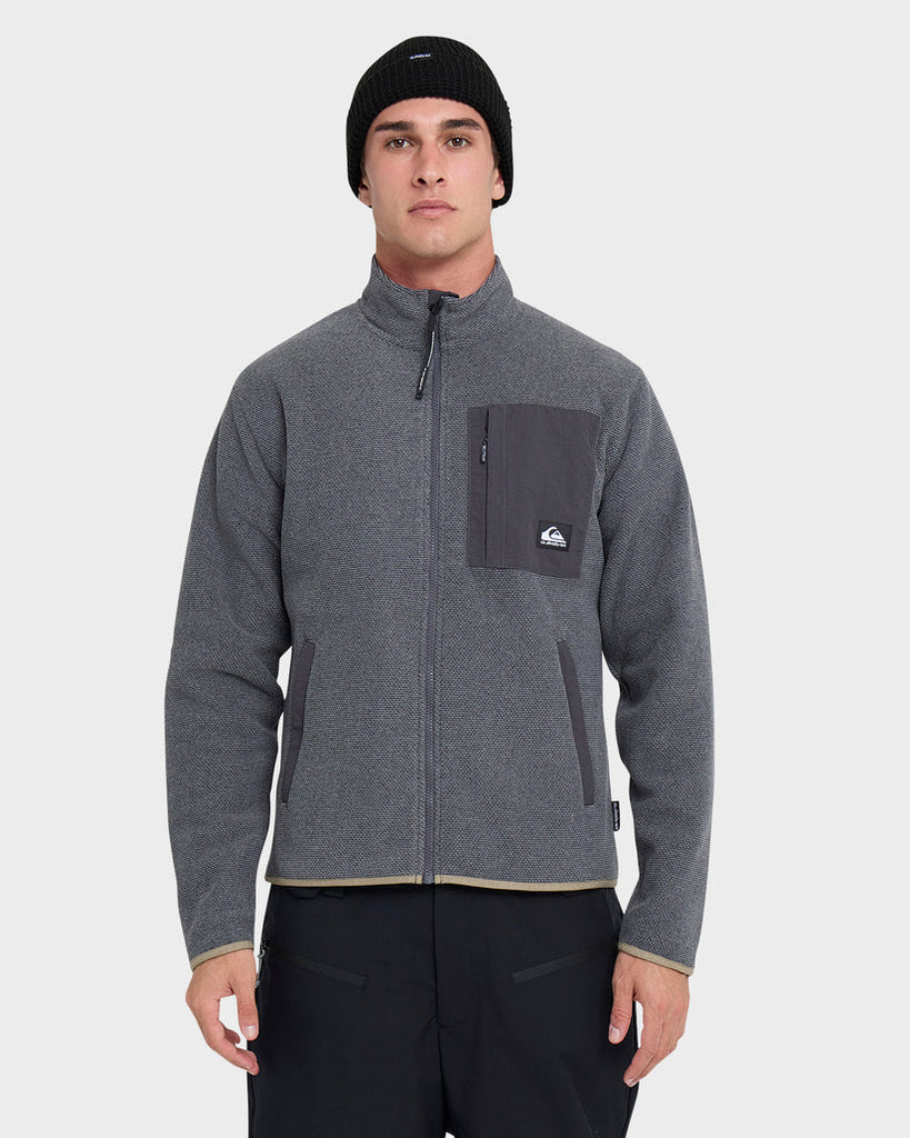 【A.P.C】シルク シルバー ジャケット Quiksilver Aker Full Zip Technical Fleece