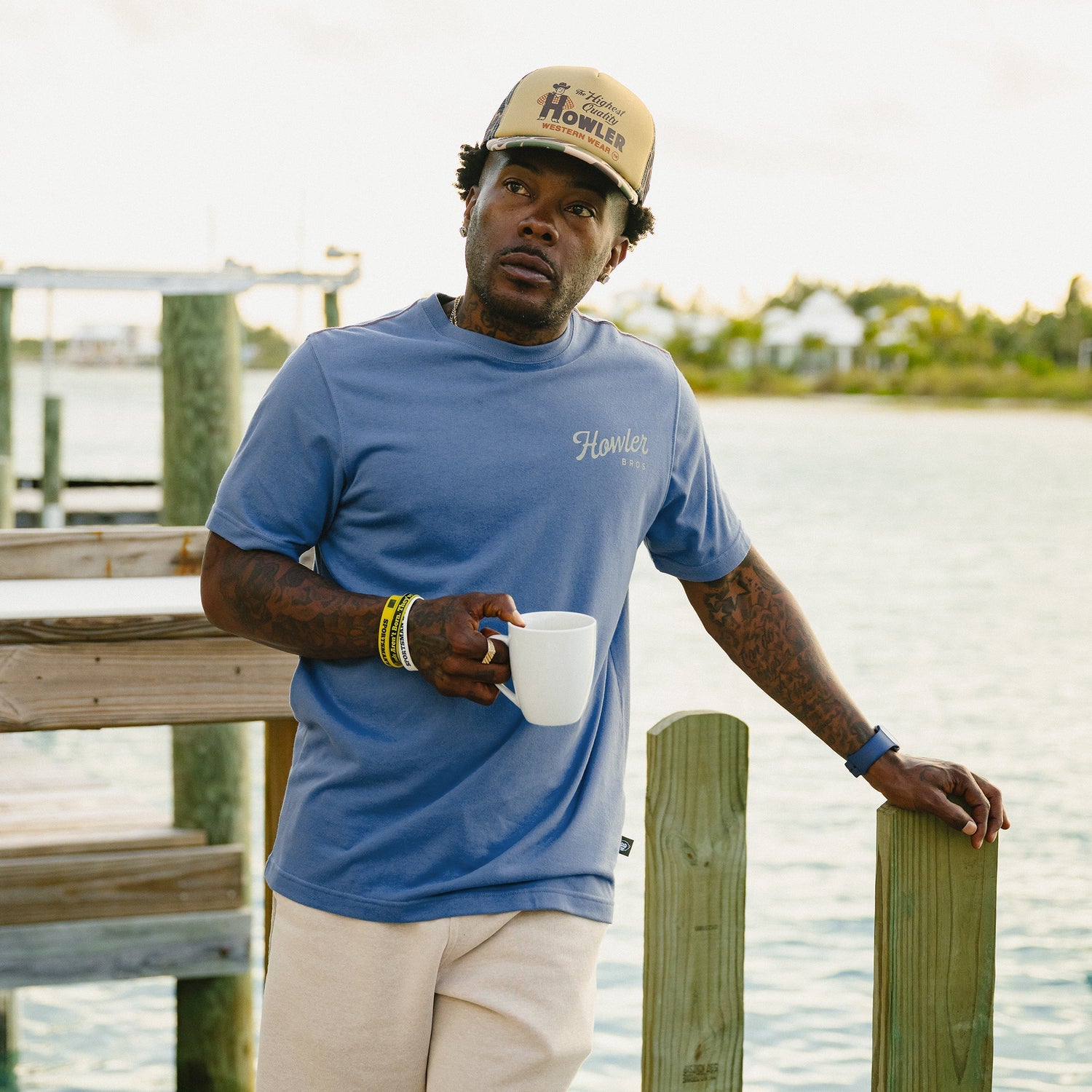 Howler Posse T-Shirt - Blue Horizon - 88 Gear