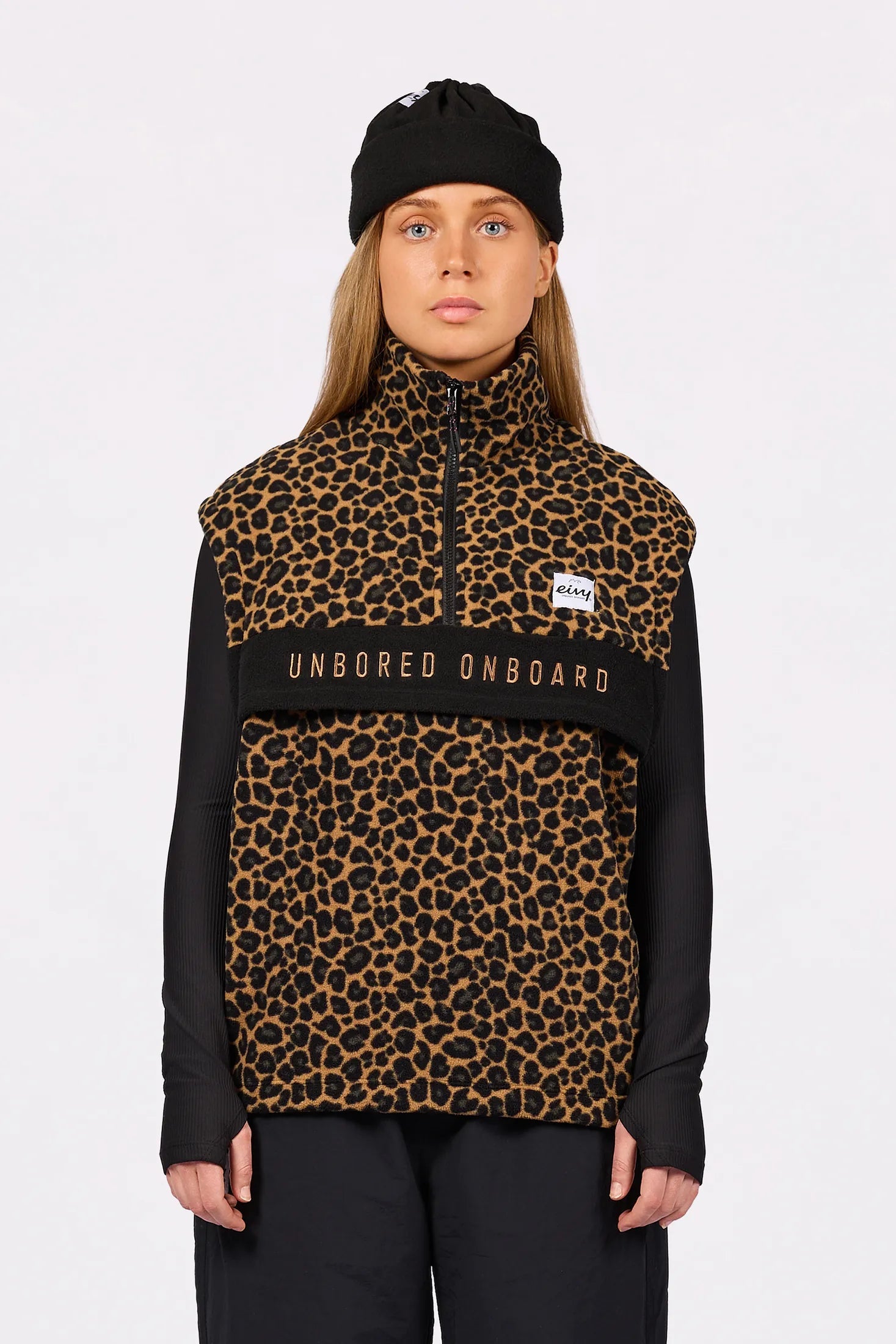 Women's fleece gilet – Ball Fleece Vest Leopard