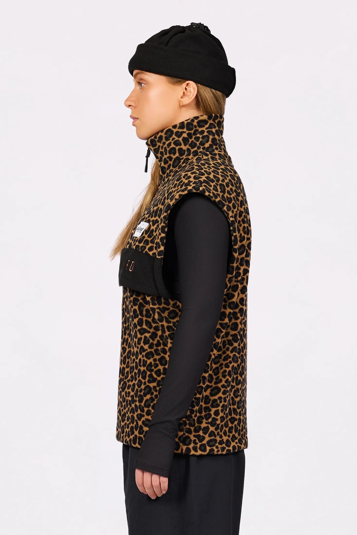 Women's fleece gilet – Ball Fleece Vest Leopard