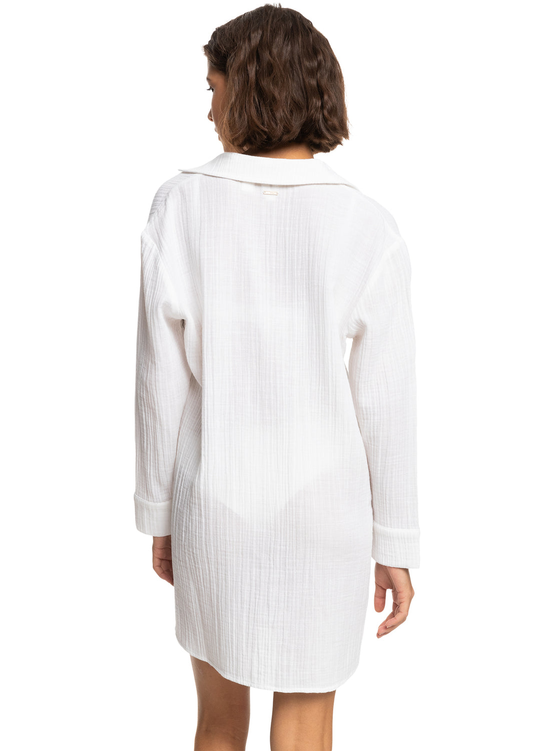 roxy shirt dress Roxy Sun And Limonade Cover-Up Dress, Womens, L, Bright White