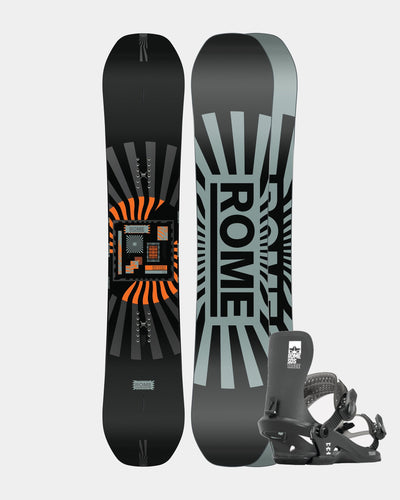 Rome Mechanic Snowboard and Trace Bindings - 88 Gear
