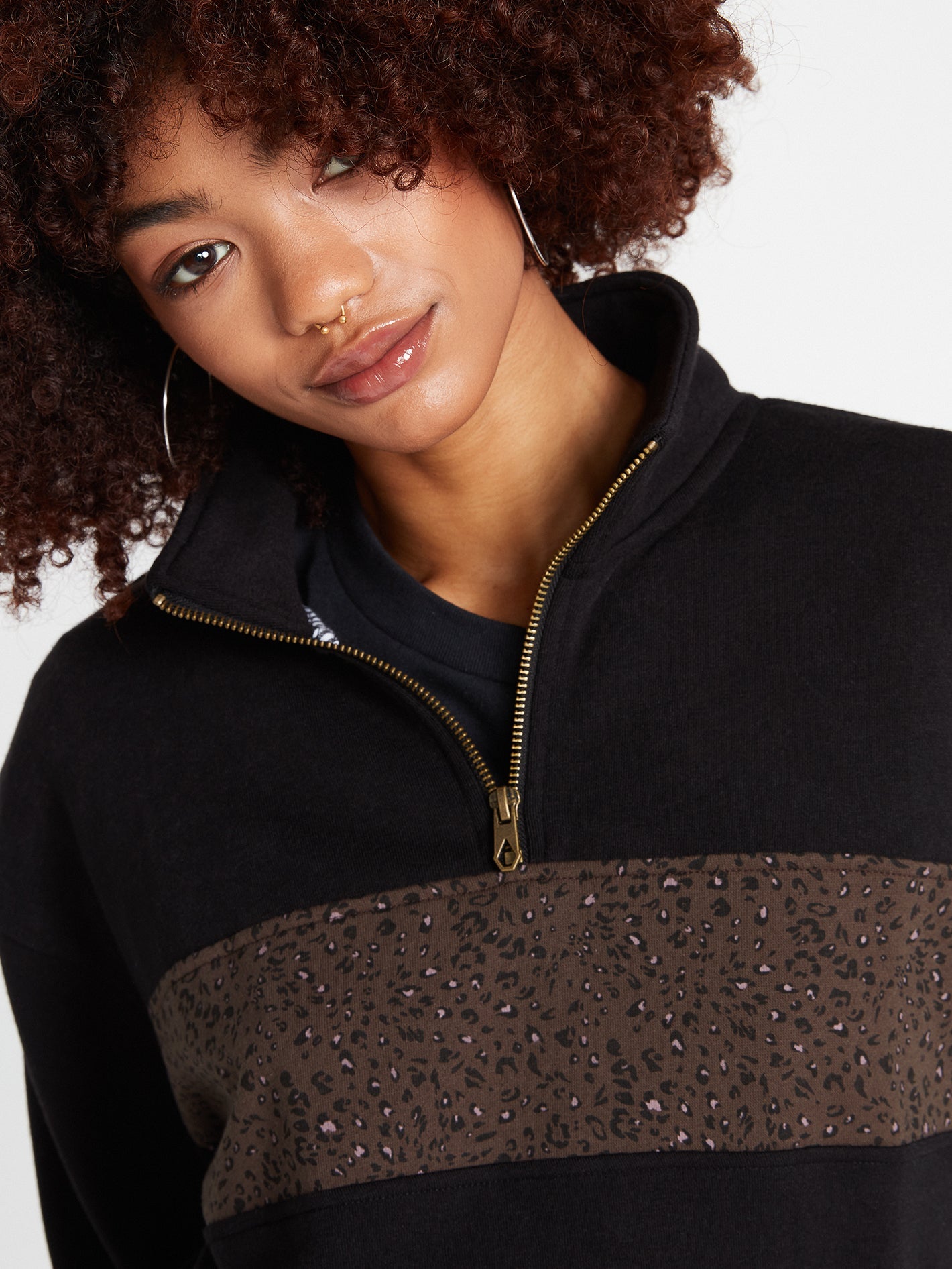 Volcom Sun Stacked Mock Neck Sweatshirt