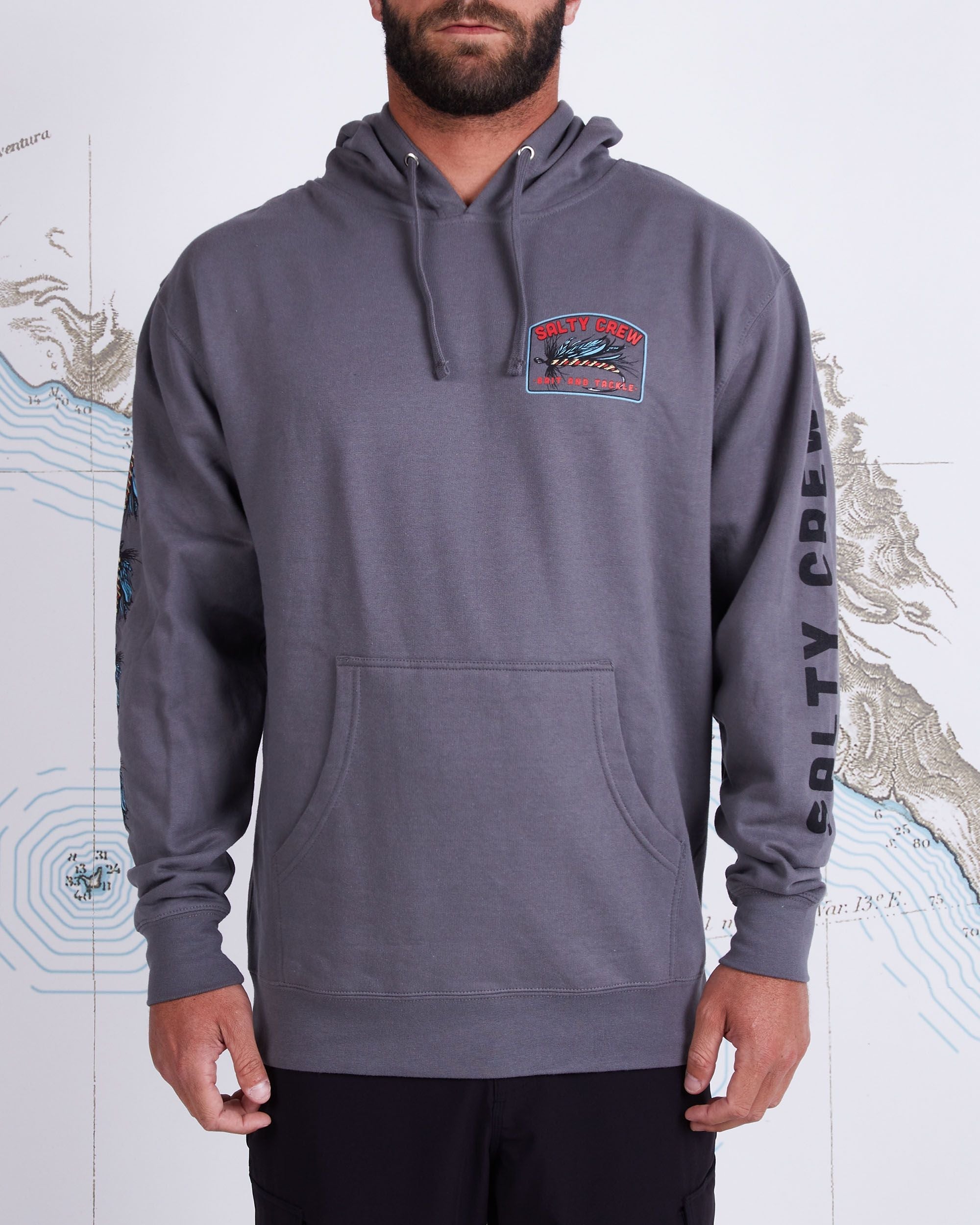 Salty Crew Fly Drop Hood Fleece u003e Men's Clothing– 88 Gear