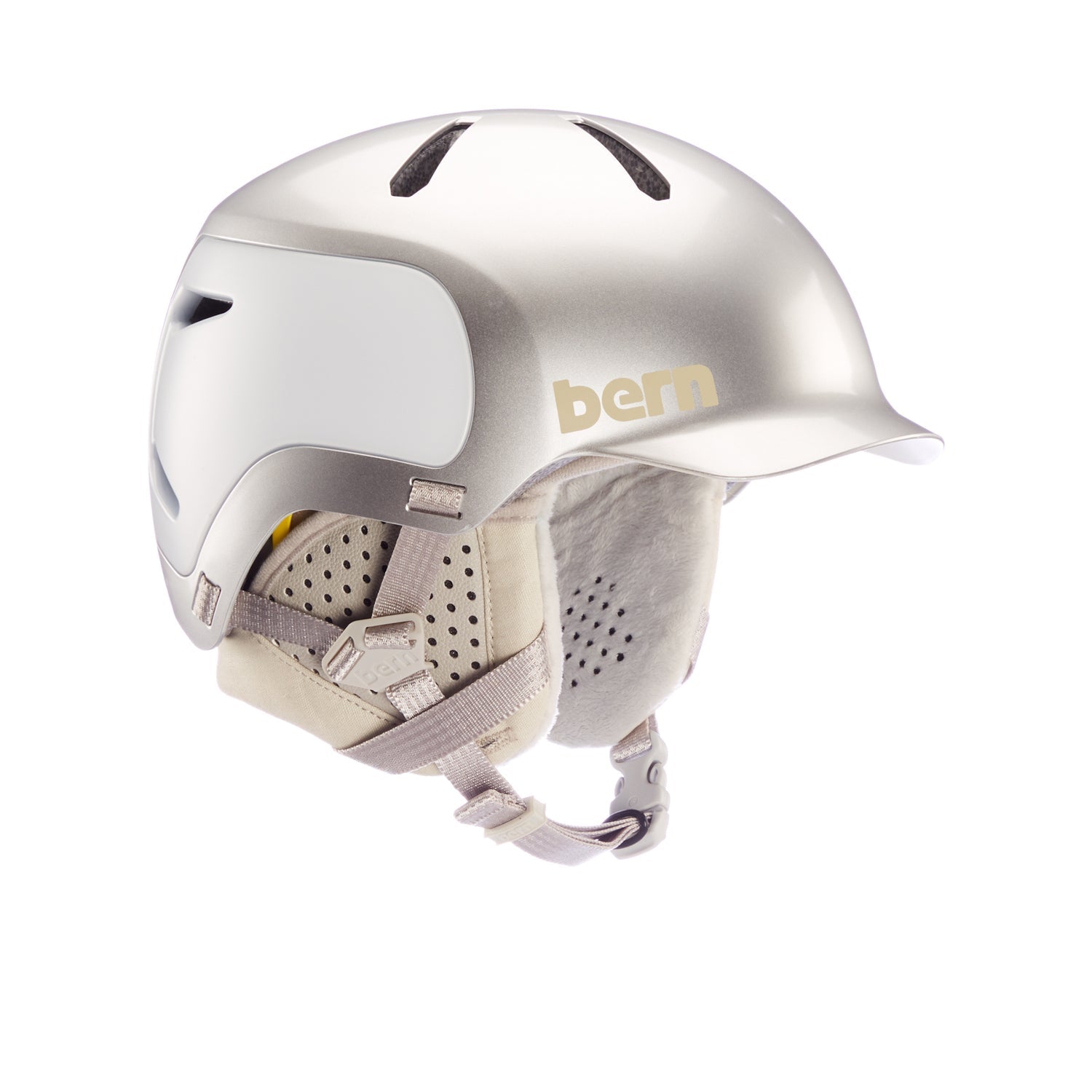 bern lenox snowboard helmet Bern Watts 2.0 MIPS Helmet Metallic Silver S