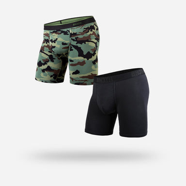 BN3TH Men's Classic Trunk Athletic Boxers, Large (2 Pack - Black/Camo  Green) at  Men's Clothing store