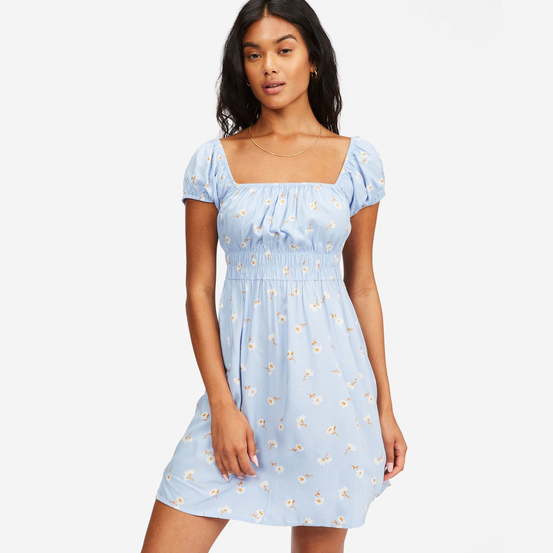 billabong blue floral dress Billabong Women's Last Sunset Mini Dress