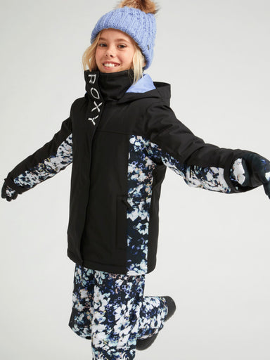 Roxy Girls DryFlight Snow Jacket Youth Size 14 Pink Floral Insulated