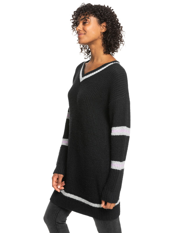 Roxy Rose Mood V Neck Sweater Dress - 88 Gear