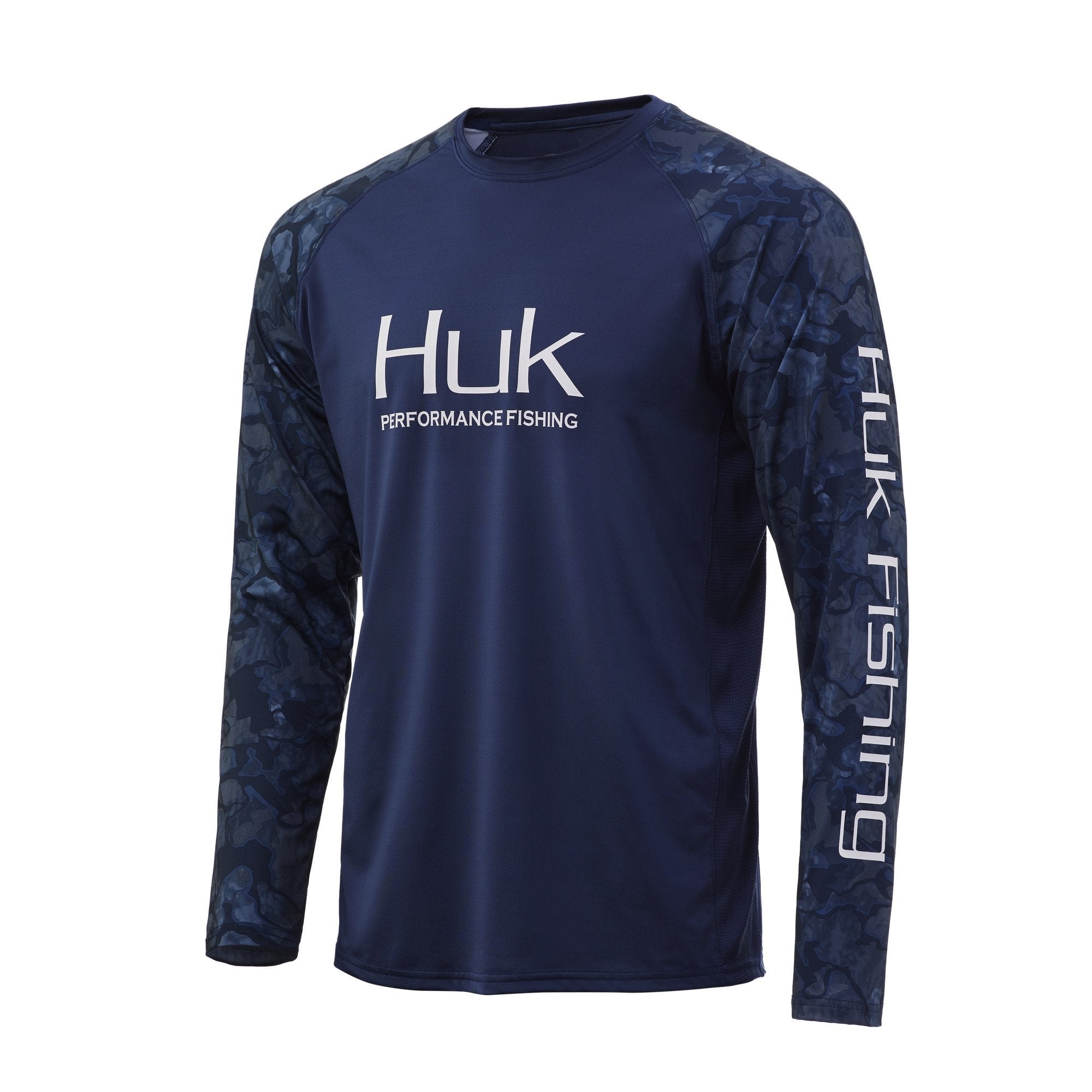Huk Men&s Current Camo Kenai Double Header Large Long Sleeve Shirt