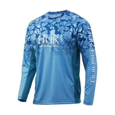 Huk Men&s Icon x Camo Fade Current North Drop Medium Long Sleeve Shirt